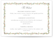 Monogramed Wedding Weekend Itinerary Cards