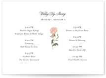 botanical cameo Wedding Weekend Itinerary Cards