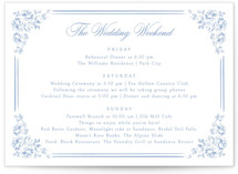 Constance Wedding Weekend Itinerary Cards
