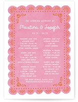 Vienes Wedding Weekend Itinerary Cards