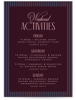 sophisticate Wedding Weekend Itinerary Cards