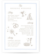 Bristol Wedding Weekend Itinerary Cards