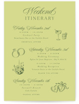 Carlyle Wedding Weekend Itinerary Cards