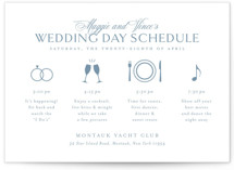 Coastal Charm Wedding Weekend Itinerary Cards
