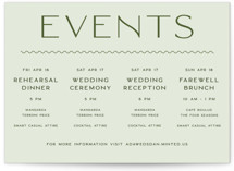 Swoon Wedding Weekend Itinerary Cards