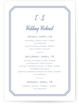 Deluxe Wedding Weekend Itinerary Cards