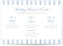 Pillowy border Wedding Weekend Itinerary Cards
