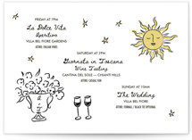 Amore Mio Wedding Weekend Itinerary Cards