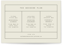 Nonnette Wedding Weekend Itinerary Cards