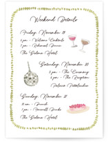 Barolo Wedding Weekend Itinerary Cards
