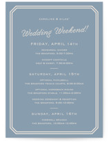 Bevel Monogram Wedding Weekend Itinerary Cards