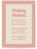 cherry Wedding Weekend Itinerary Cards