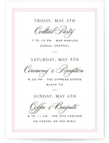 Nola Wedding Weekend Itinerary Cards