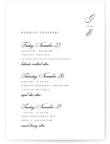 gregada Wedding Weekend Itinerary Cards