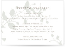 Autumnal Wedding Weekend Itinerary Cards