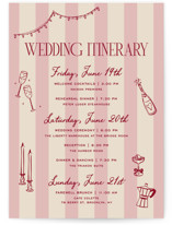 Thompson Wedding Weekend Itinerary Cards