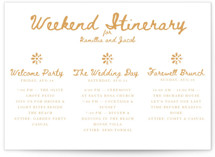 Tribal Rythm Wedding Weekend Itinerary Cards
