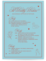 Vivid Wedding Weekend Itinerary Cards