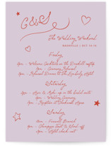 Whimsical Wedding Weekend Itinerary Cards
