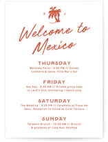 bienvenida Wedding Weekend Itinerary Cards