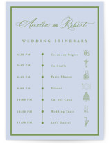 Botanical Garden Wedding Weekend Itinerary Cards
