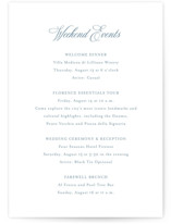Grand Wedding Weekend Itinerary Cards