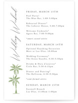 Grand Wedding Weekend Itinerary Cards