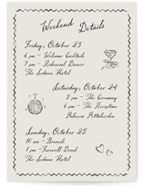 Grand Wedding Weekend Itinerary Cards