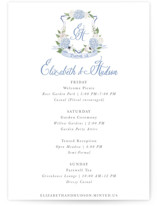 Grand Wedding Weekend Itinerary Cards