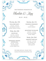 Grand Wedding Weekend Itinerary Cards
