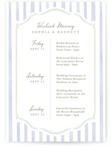Delicate Vines Grand Wedding Weekend Itinerary Cards