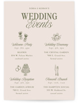 Soria Grand Wedding Weekend Itinerary Cards