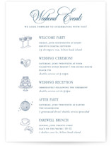 Hilton Grand Wedding Weekend Itinerary Cards
