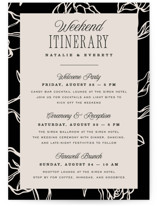 Linea Grand Wedding Weekend Itinerary Cards