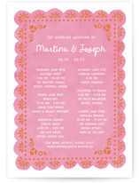 Vienes Grand Wedding Weekend Itinerary Cards