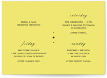 In Lights Grand Wedding Weekend Itinerary Cards