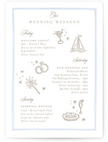 Bristol Grand Wedding Weekend Itinerary Cards
