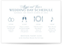 Coastal Charm Grand Wedding Weekend Itinerary Cards