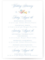Everlasting Romance Grand Wedding Weekend Itinerary Cards