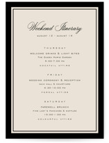 krytharaki Grand Wedding Weekend Itinerary Cards