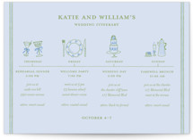 Hydrangea Vines Grand Wedding Weekend Itinerary Cards