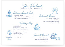 Positano Grand Wedding Weekend Itinerary Cards