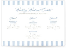 Pillowy border Grand Wedding Weekend Itinerary Cards