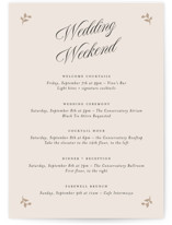 Vintage Romance Grand Wedding Weekend Itinerary Cards