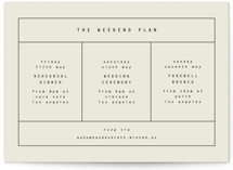 Nonnette Grand Wedding Weekend Itinerary Cards