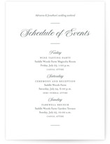 Together Always Grand Wedding Weekend Itinerary Cards