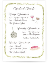 Barolo Grand Wedding Weekend Itinerary Cards