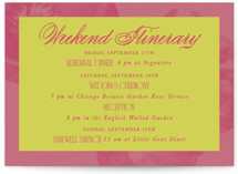 Maximalist Poppies Grand Wedding Weekend Itinerary Cards