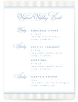 Patterned florals Grand Wedding Weekend Itinerary Cards