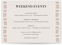 Amari Grand Wedding Weekend Itinerary Cards
